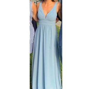 NEW Lulu's V-Neck Chiffon Gown